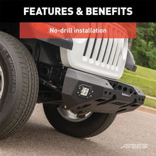 Load image into Gallery viewer, ARIES TrailChaser Aluminum Front Bumper (Option 5) 2082075 fits Jeep Wrangler JL / Gladiator / 2018-2019 Jeep Wrangler Rub...