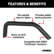 Load image into Gallery viewer, ARIES TrailChaser Aluminum Front Bumper Round Brush Guard 2081255 fits Jeep Wrangler - Back View