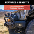 Load image into Gallery viewer, ARIES TrailChaser Aluminum Front Bumper Round Brush Guard 2081255 fits Jeep Wrangler - Additional View 7