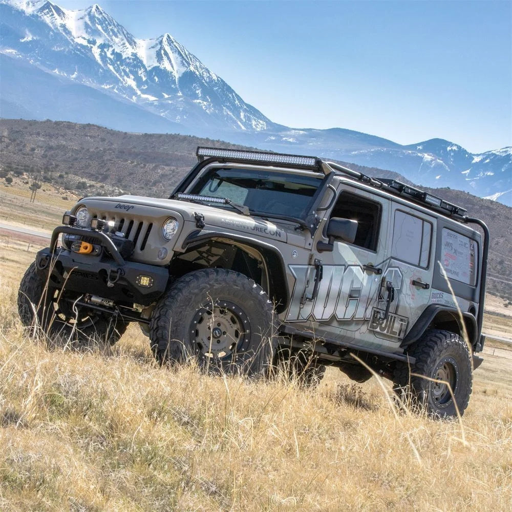 ARIES TrailChaser Aluminum Front Bumper Round Brush Guard 2081255 fits Jeep Wrangler - Additional View 8