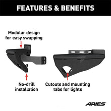 Load image into Gallery viewer, ARIES TrailChaser Aluminum Rear Bumper Corners 2081221 fits Jeep Wrangler - Back View