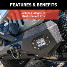 Load image into Gallery viewer, ARIES TrailChaser Steel Front Bumper Corners with LEDs 2081200 fits Jeep Wrangler / Gladiator - Installation View