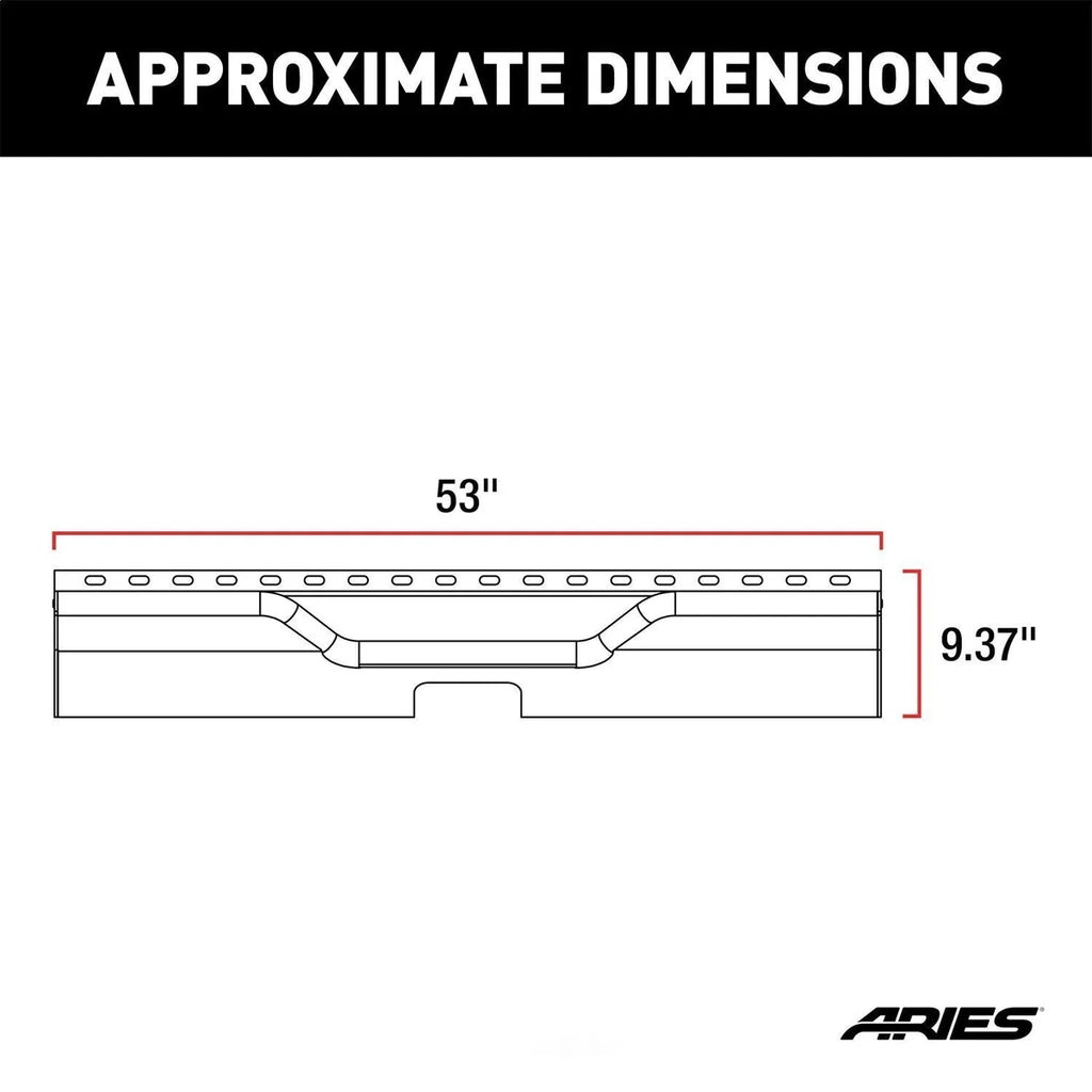 ARIES TrailChaser Steel Rear Bumper Center Section 2081024 fits 2018-2019 Jeep Wrangler JL - Side View