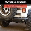 Load image into Gallery viewer, ARIES TrailChaser Steel Rear Bumper Center Section 2081024 fits 2018-2019 Jeep Wrangler JL - Additional View 6