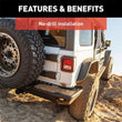 Load image into Gallery viewer, ARIES TrailChaser Steel Rear Bumper Corners with LEDs 2081222 fits Jeep Wrangler - Additional View 6