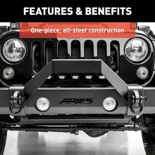 Load image into Gallery viewer, ARIES TrailCrusher Steel Front Bumper Angular Brush Guard 2156050 fits Jeep Wrangler / Gladiator / 2018-2019 Jeep Wrangler...