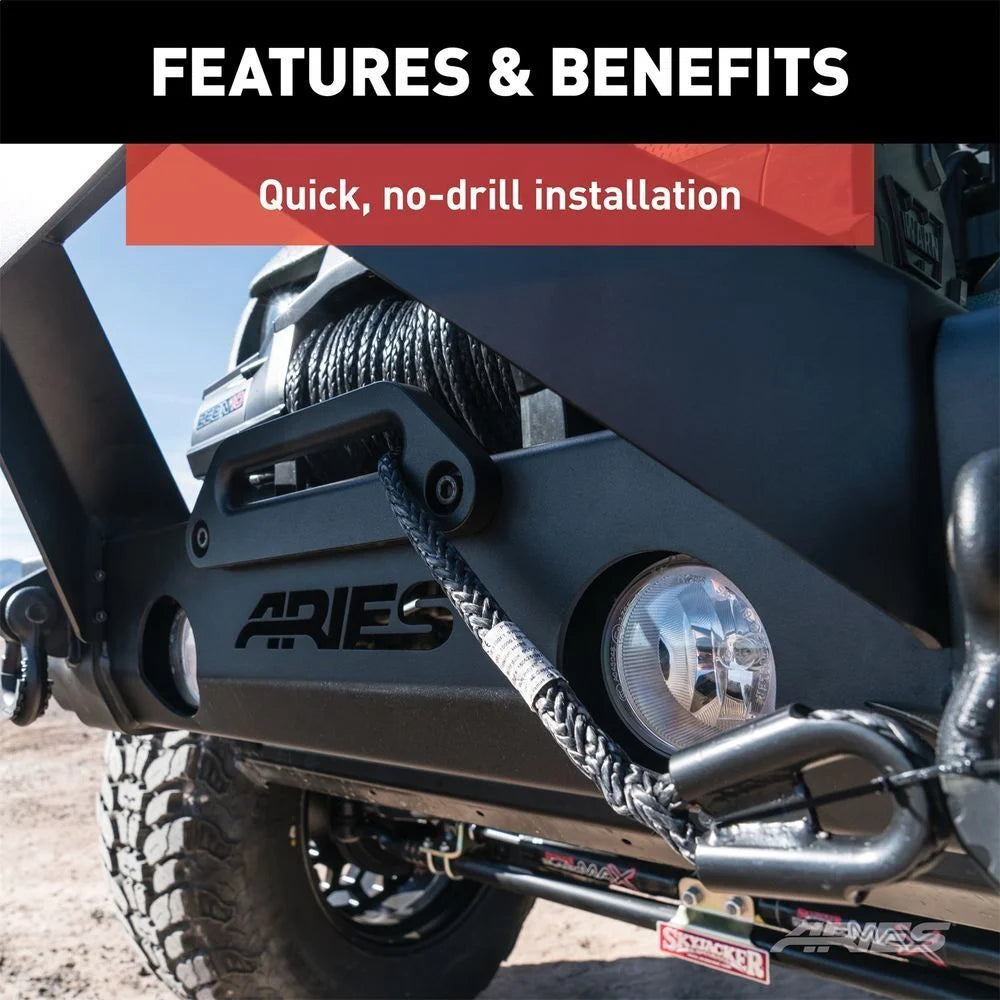 ARIES TrailCrusher Steel Front Bumper Angular Brush Guard 2156050 fits Jeep Wrangler / Gladiator / 2018-2019 Jeep Wrangler...