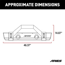 Load image into Gallery viewer, ARIES TrailCrusher Steel Front Bumper with Brush Guard, 12.5K 2186000 fits Jeep Wrangler JK - Side View