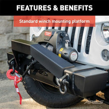 Load image into Gallery viewer, ARIES TrailCrusher Steel Front Bumper with Brush Guard, 12.5K 2186000 fits Jeep Wrangler JK - Additional View 5