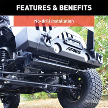 Load image into Gallery viewer, ARIES TrailCrusher Steel Front Bumper with Brush Guard, 12.5K 2186000 fits Jeep Wrangler JK - Additional View 7