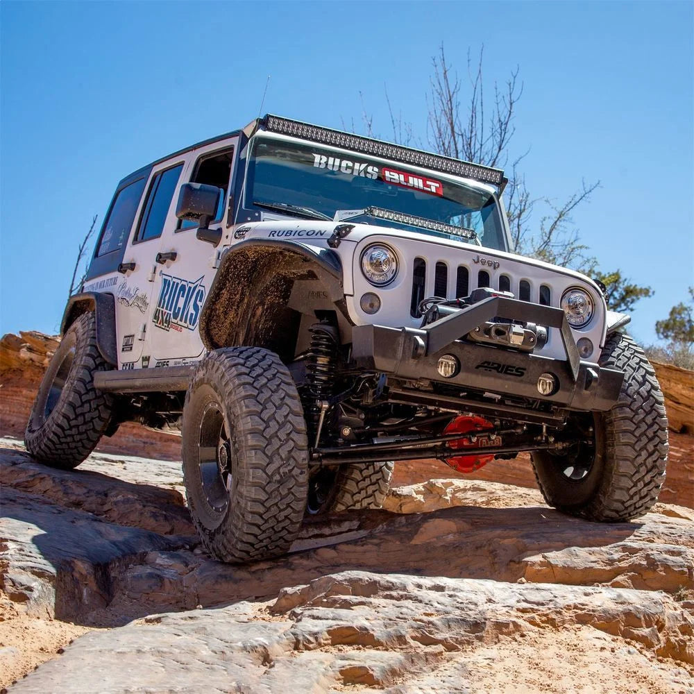 ARIES TrailCrusher Steel Front Bumper with Brush Guard, 12.5K 2186000 fits Jeep Wrangler JK - Additional View 9