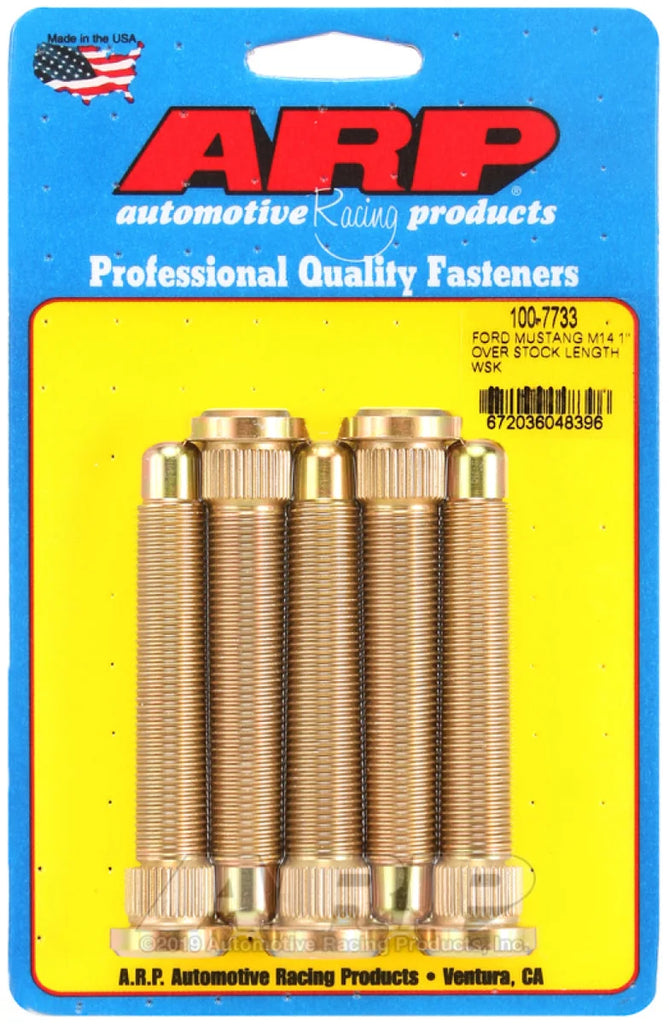 ARP 2015 Ford Mustang M14 1in Over Stock Length Wheel Stud Kit - Main Product View