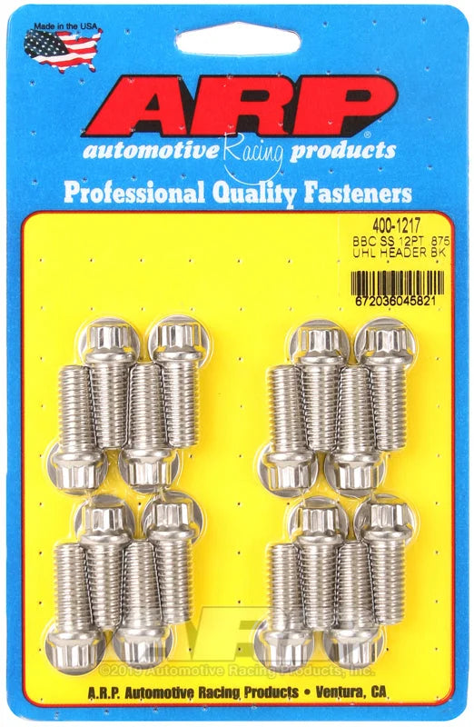 ARP BB Chevy SS 12pt .875 UHL header bolt kit