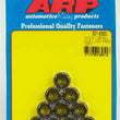 Load image into Gallery viewer, ARP M10x1.25 Sml Clr/Low Head 12pt Nut Kit 8740 Chrome Moly Black - 10 PK - Side View