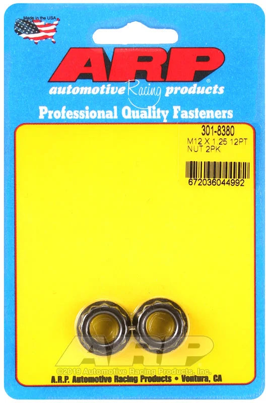 ARP M12 X 1.25 (5/8 wr) 12pt 2pc nut kit