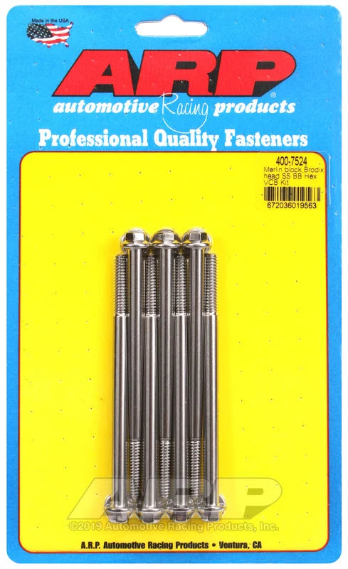 ARP Merlin block, Brodix head BB  hex valve cover bolt kit