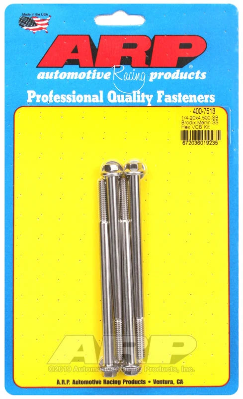 ARP Merlin block, Brodix head SB  hex valve cover bolt kit