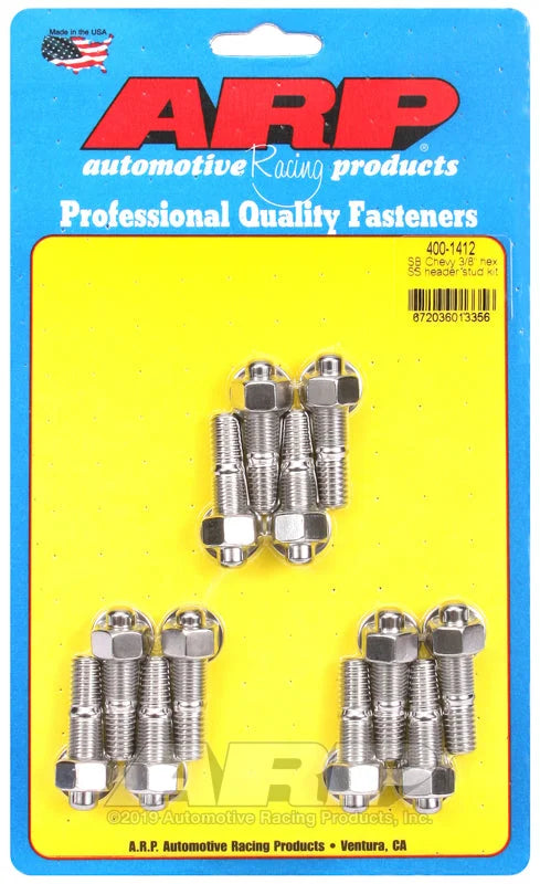 ARP SB Chevy 3/8 Hex SS Header Stud Kit