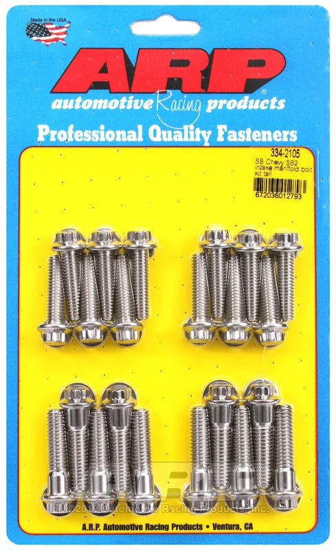 ARP SB Chevy SB2 intake manifold bolt kit tall