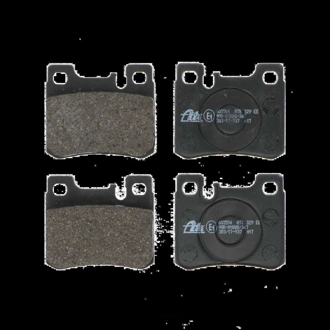 ATE Brake Pad Set 603504 fits 1987-1989 Mercedes-Benz 260E / 1986-1993 Mercedes-Benz 300E / 1994-1996 Mercedes-Benz C220 - Back Vie...