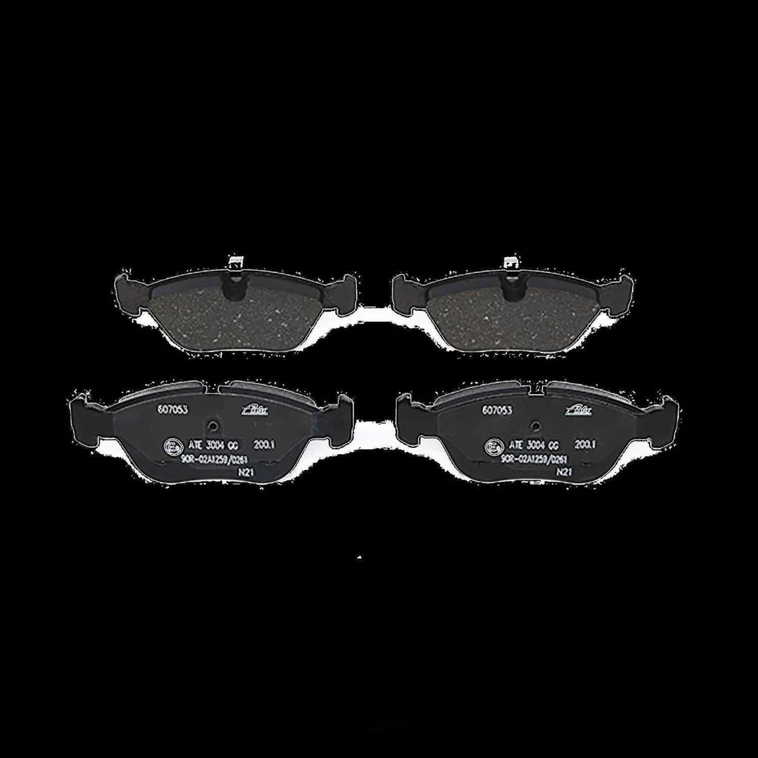ATE Brake Pad Set 607053 fits 1993-1997 Volvo 850 / 1998-2004 Volvo C70 / 1998-2000 Volvo S70 / 1998-2000 Volvo V70 - Addi...