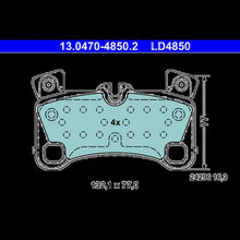 Load image into Gallery viewer, ATE Brake Pad Set LD4850 fits 2008-2010 Porsche Cayenne Turbo / 2009 Porsche Cayenne Turbo S - Installation View