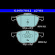 Load image into Gallery viewer, ATE Brake Pad Set LD7193 fits 2008-2013 Volvo C30 / 2006-2013 Volvo C70 / 2004-2011 Volvo S40 / 2005-2011 Volvo V50 - Inst...