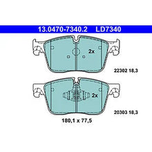 Load image into Gallery viewer, ATE Brake Pad Set LD7340 fits 2018 Land Rover Range Rover Velar R-Dynamic HSE / 2020 Land Rover Range Rover Velar SV Autob...