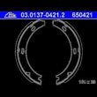 Load image into Gallery viewer, ATE Brake Shoe Set 650421 fits 1997-2004 Porsche Boxster - Side View