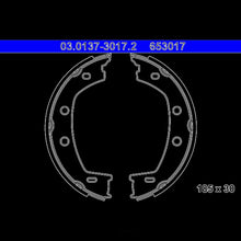 Load image into Gallery viewer, ATE Parking Brake Shoe Set 653017 fits 2008 Land Rover LR2 SE Premium / 2009 Land Rover LR2 HSE / 2013 Land Rover LR2 HSE
