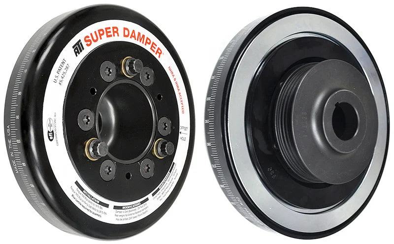 ATI Damper - 6.325in - Alum - 4Grv - Honda B - Race Damper - Steel Hub - 2 Ring