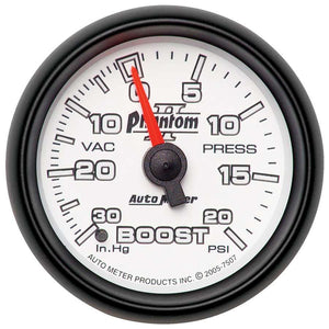 AutoMeter 2-1/16in P/S II Boost/Vac Gauge 30/20 7507