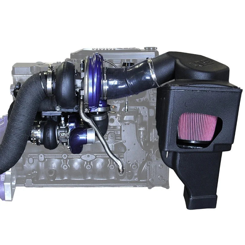 ATS Diesel 03-07 Dodge Cummins 5.9L Aurora 4000/7500 Compound Turbo Kit - Side View