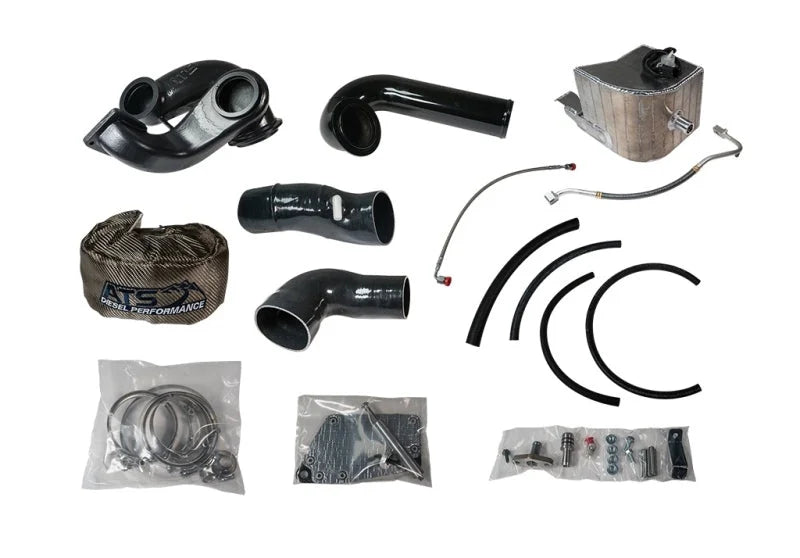 ATS Diesel 13+ Dodge 6.7L Cummins Aurora 5000 Compound Turbo Kit (Uses Factory HE300VG Turbocharger) - Side View