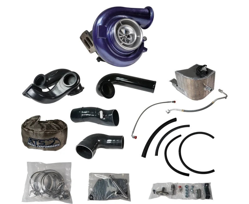 ATS Diesel 13+ Dodge 6.7L Cummins Aurora 5000 Compound Turbo Kit (Uses Factory HE300VG Turbocharger) - Installation View