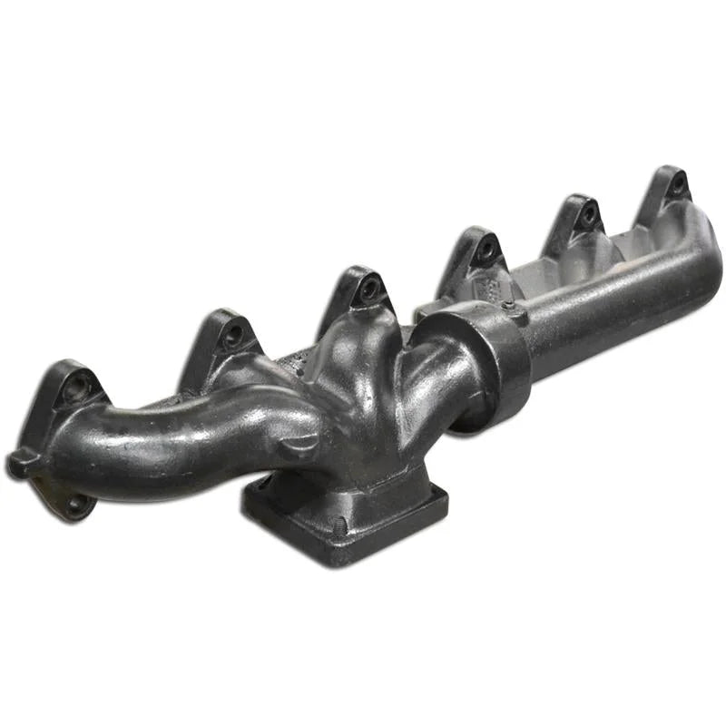 ATS Diesel 1994 - Early 98 Dodge 5.9L 12V 3pc Big Foot (T4 Flange) Pulse Flow Exhaust Manifold - Back View