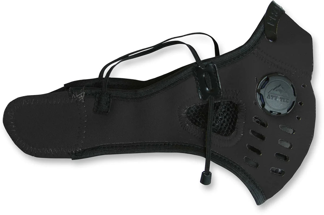 ATV-TEK Neoprene Dust Mask - Black EDMBLK - Side View