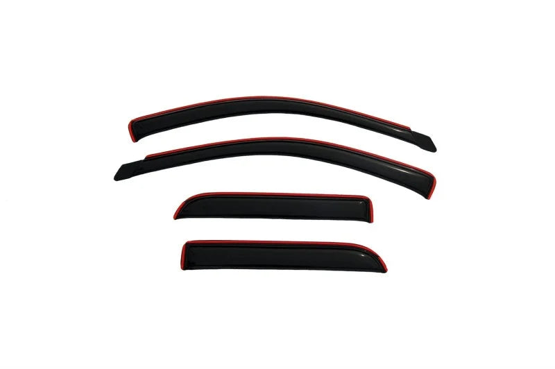 AVS 02-08 Dodge RAM 1500 Quad Cab Ventvisor In-Channel Front & Rear Window Deflectors 4pc - Smoke - Side View
