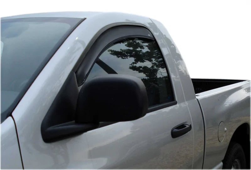 AVS 02-08 Dodge RAM 1500 Standard Cab Ventvisor In-Channel Window Deflectors 2pc - Smoke - Installation View