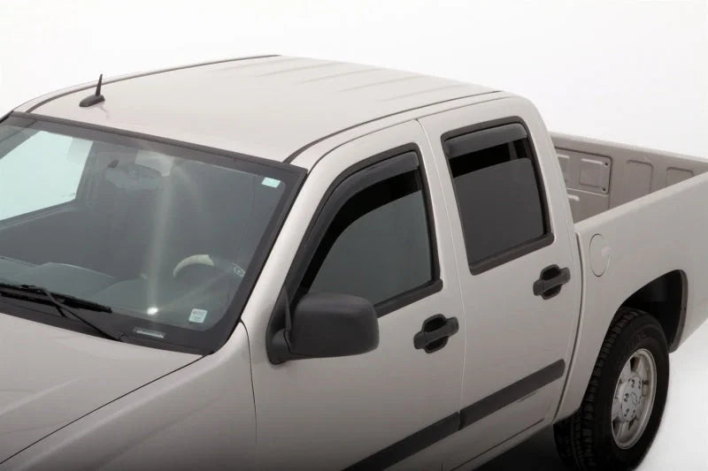 AVS 04-12 Chevy Colorado Crew Cab Ventvisor In-Channel Front & Rear Window Deflectors 4pc - Smoke - Side View