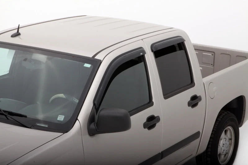 AVS 04-12 Chevy Colorado Crew Cab Ventvisor Outside Mount Window Deflectors 4pc - Smoke - Side View