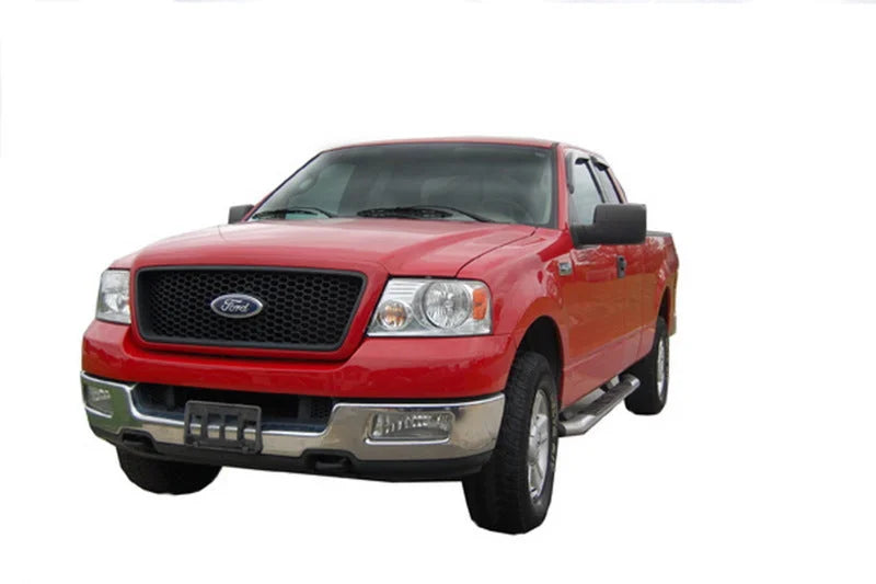 AVS 04-14 Ford F-150 Supercab Ventvisor Outside Mount Window Deflectors 4pc - Smoke - Back View