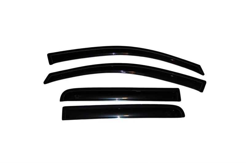 AVS 04-15 Nissan Titan Crew Cab Ventvisor Outside Mount Window Deflectors 4pc - Smoke - Side View