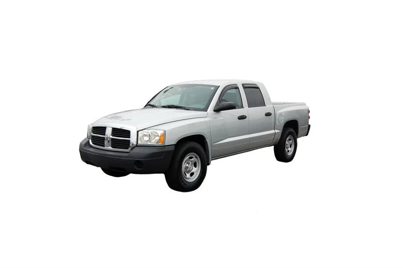 AVS 05-11 Dodge Dakota Quad Cab Ventvisor In-Channel Front & Rear Window Deflectors 4pc - Smoke - Installation View