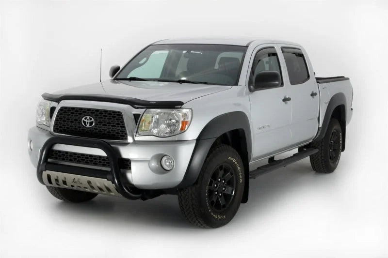 AVS 05-15 Toyota Tacoma Double Cab Ventvisor In-Channel Front & Rear Window Deflectors 4pc - Smoke - Installation View