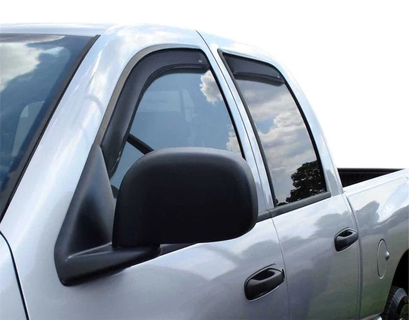 AVS 06-08 Dodge RAM 1500 Mega Cab Ventvisor In-Channel Front & Rear Window Deflectors 4pc - Smoke - Back View