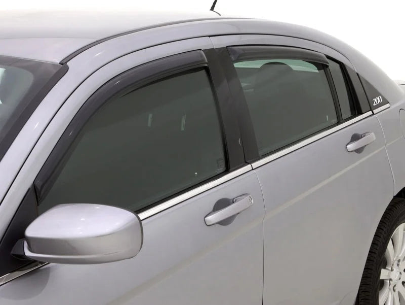 AVS 07-10 Chrysler Sebring Ventvisor In-Channel Front & Rear Window Deflectors 4pc - Smoke - Back View