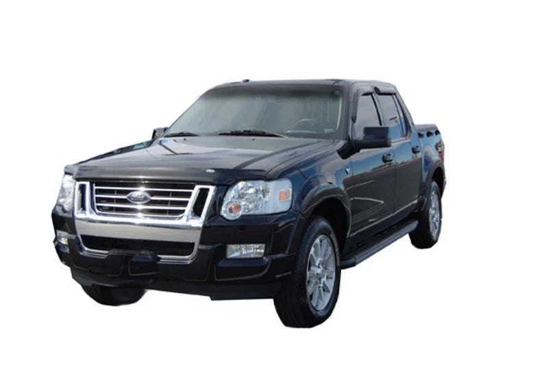 AVS 07-10 Ford Explorer Sport Trac Ventvisor Outside Mount Window Deflectors 4pc - Smoke - Detail View
