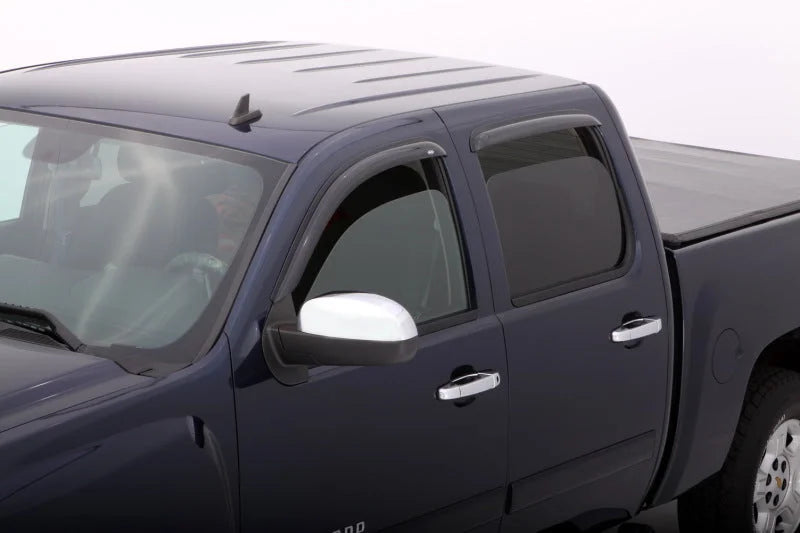 AVS 07-13 Chevy Avalanche Ventvisor Outside Mount Window Deflectors 4pc - Smoke - Side View