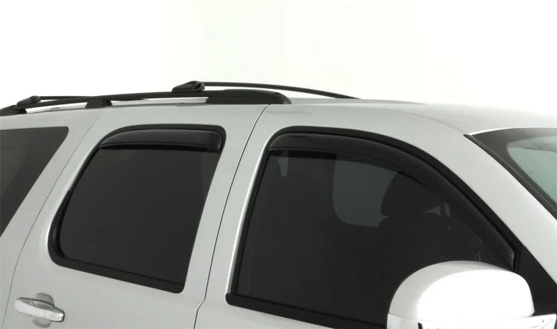 AVS 07-14 Chevy Tahoe Ventvisor In-Channel Front & Rear Window Deflectors 4pc - Smoke - Back View